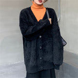 Korean Style Artificial Mink Fur Sweater Coat - WOMONA.COM