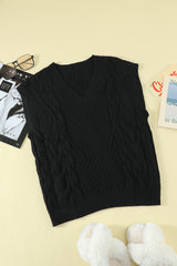 Casual Slim V-neck Pullover Sleeveless Sweater - WOMONA.COM