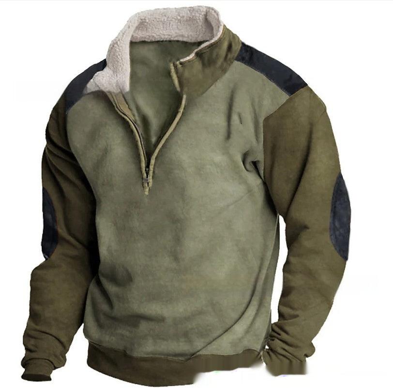Long Sleeve Half Zipper Style Pullover Sweater - WOMONA.COM