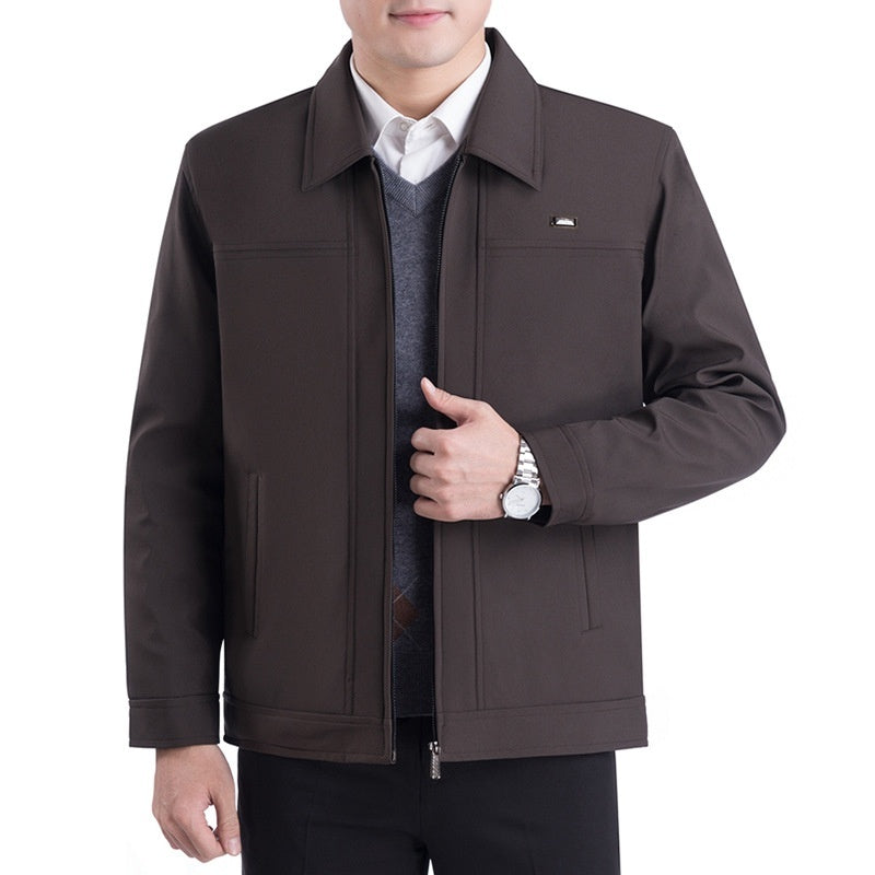 Middle-aged Men's Casual Jacket Autumn Outerwear Top - WOMONA.COM