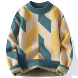 Winter Cool Contrast Color Sweater - WOMONA.COM