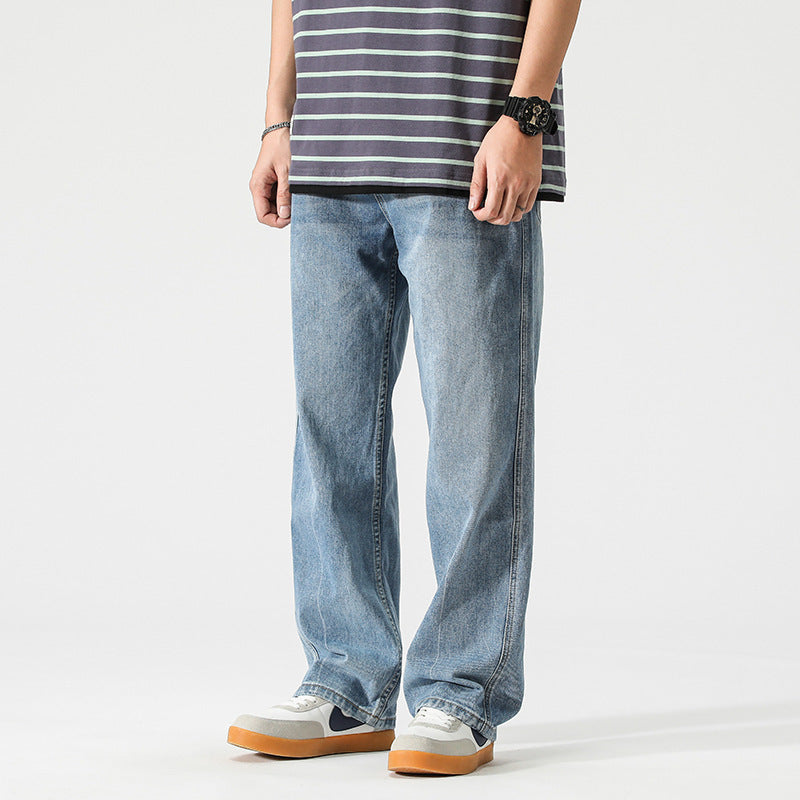 Pantalones rectos holgados de tendencia casual para hombre