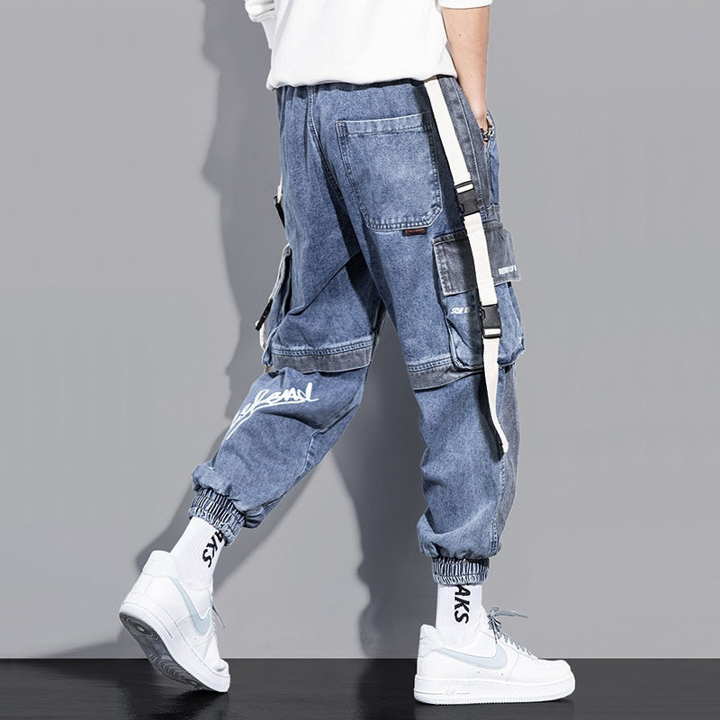Workwear Jeans Men Fall Loose Hip-hop - WOMONA.COM