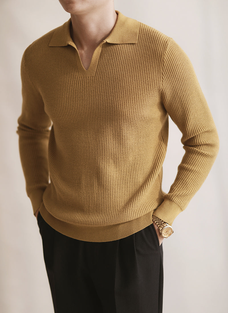 Men's Casual Warm Sweater Retro Long Sleeves - WOMONA.COM