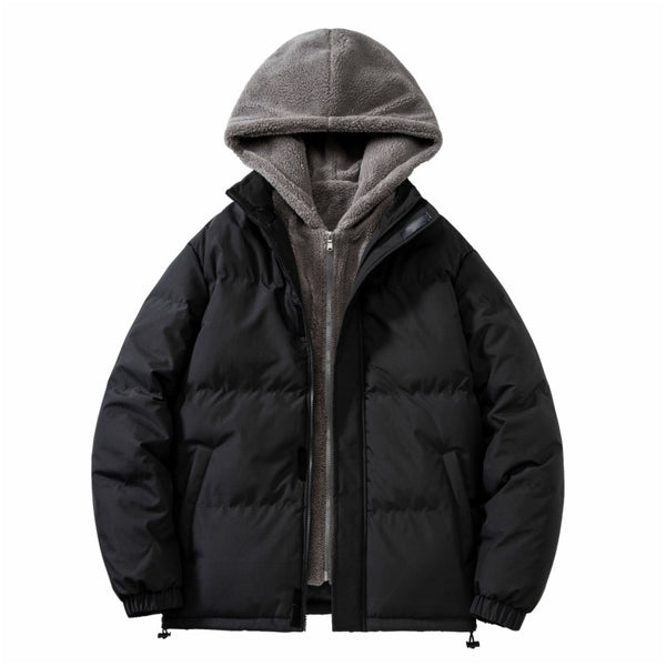 Fake Two Cotton Clothes Men Coat - WOMONA.COM