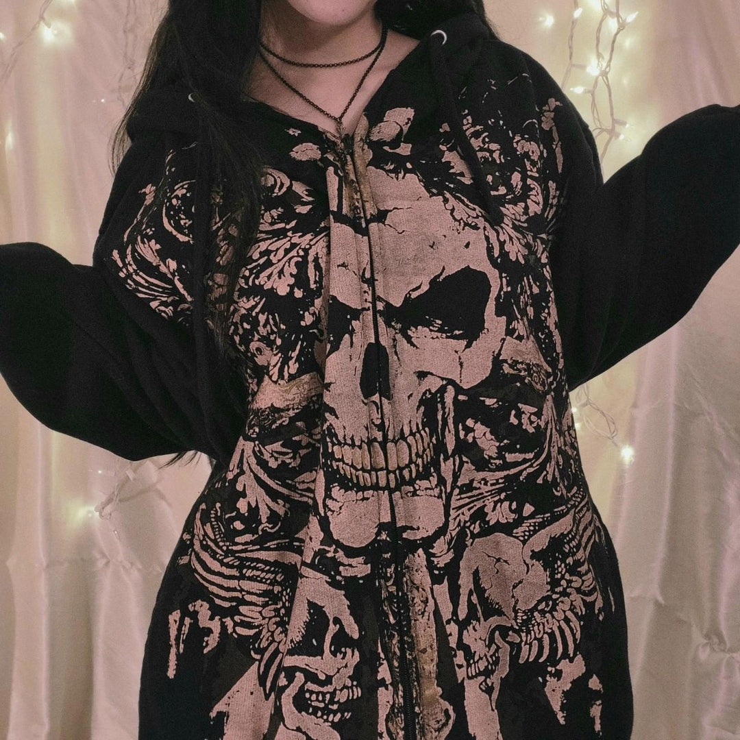 Women's Printed Zip-Up Sweatshirt Jacket