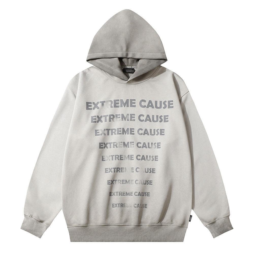 Fashion American Letters Printed Hoodie Men - WOMONA.COM