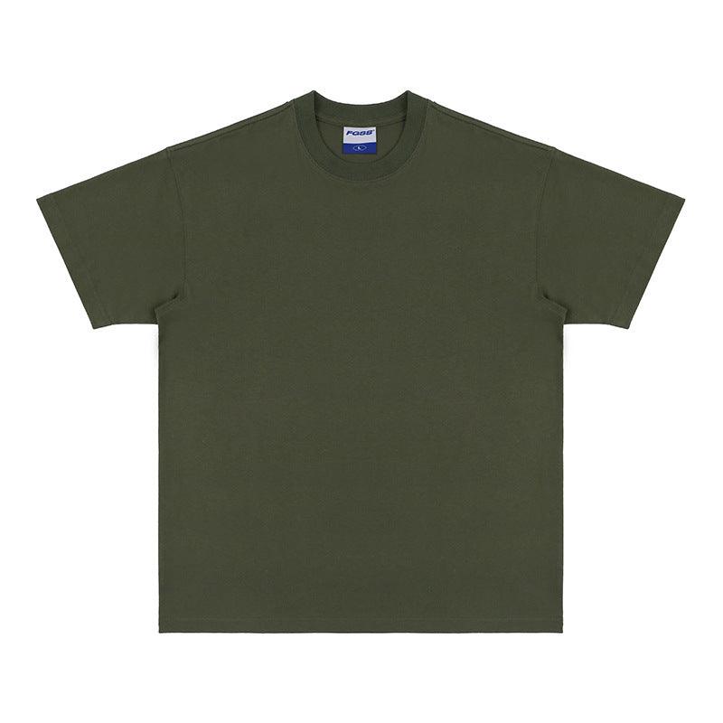 Cotton Solid Color T-shirt For Men And Women - WOMONA.COM