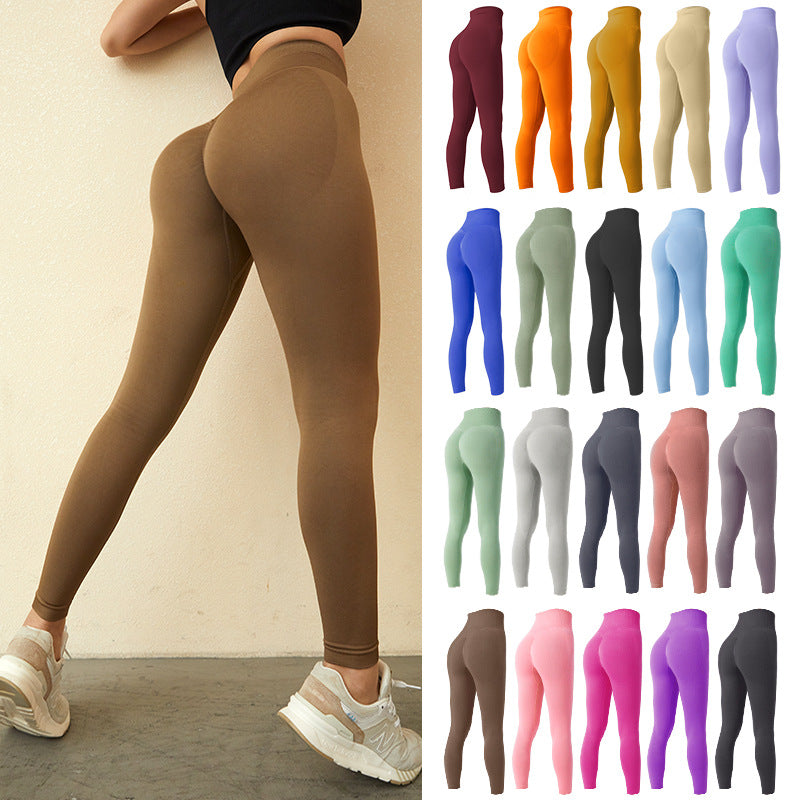 Seamless Leggings Yoga Pants Tummy Control Workout Running Yoga - WOMONA.COM