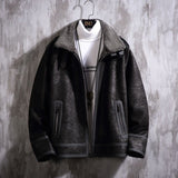 Men's Fashionable Lamb Fur Coat - WOMONA.COM