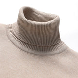 Men's Winter Turtleneck Single-layer Fleece-lined Knitted Bottoming Shirt