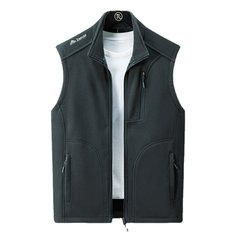 Fleece Loose Polar Fleece Vest - WOMONA.COM