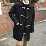 Wool Windbreaker Loose Coat For Young Men - WOMONA.COM