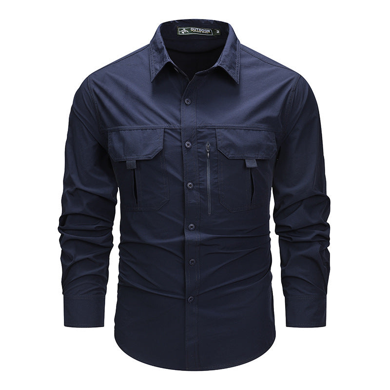 Retro Workwear Shirt Men's - WOMONA.COM