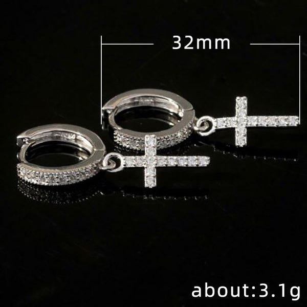 Lady Cross Earrings - WOMONA.COM