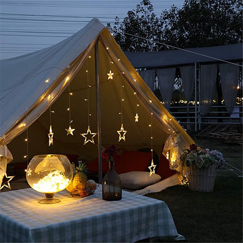 Christmas Twinkling Moon Star String Lamp