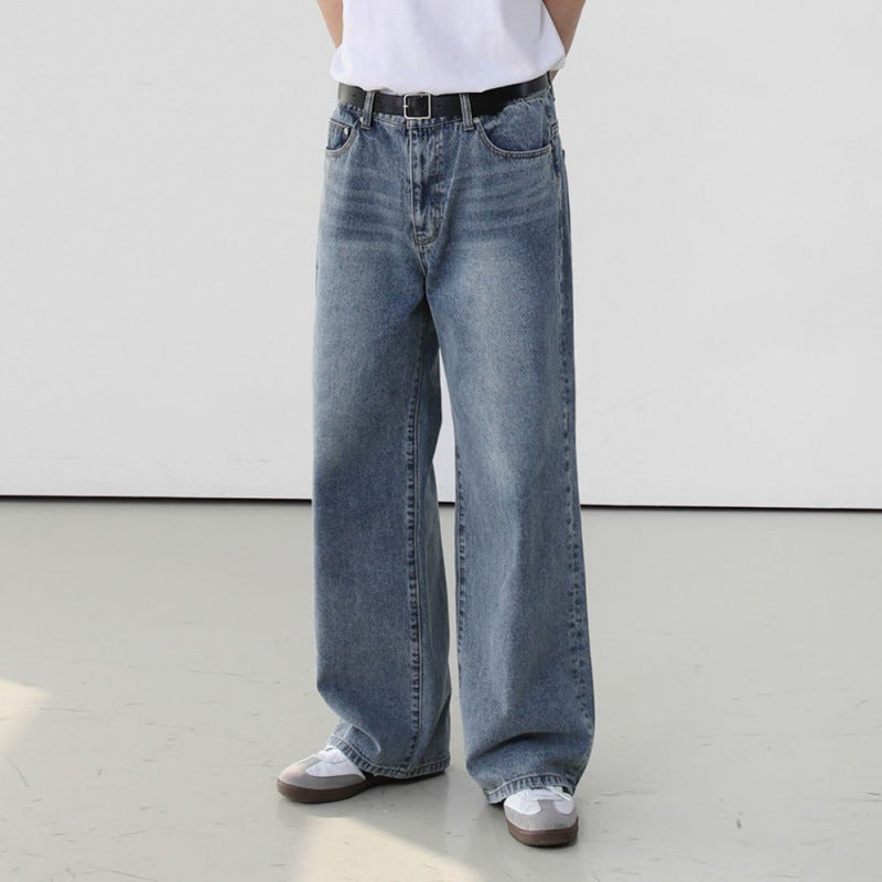 Fashion Personality Retro Washed Jeans Men - WOMONA.COM