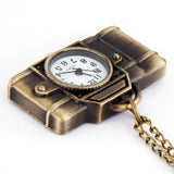 Vintage Small Camera Pocket Watch Necklace - WOMONA.COM