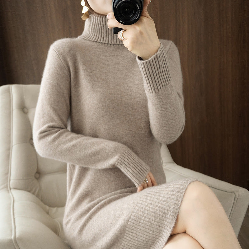 New Style Woolen Skirt Long Bottoming Shirt Women - WOMONA.COM