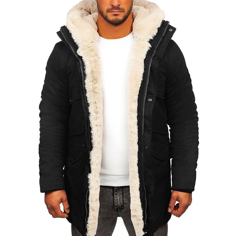 Fur Integrated Hooded Jacket - WOMONA.COM