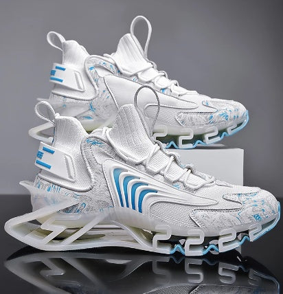 Men's Cool Running Sneakers Mesh Breathable Sports Anti-Skid Walking Footwear Shoes