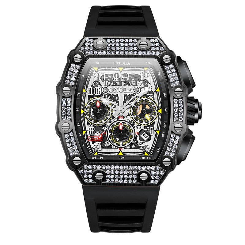 Full Diamond Fashion New Multi-functional Mechanical Watch - WOMONA.COM