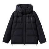 Hooded 90 White Duck Down Jacket - WOMONA.COM