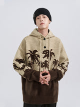 Coconut Hooded Sweater Loose Design - WOMONA.COM