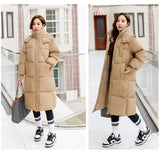 Long Over-the-knee Cotton-padded Coat Women's