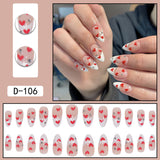 French Water Drop Manicure Rhinestones Wear Nails - WOMONA.COM