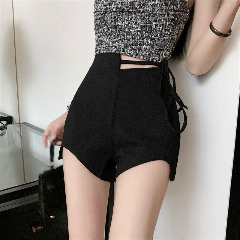 Hot Girl High Waist Strap Casual Shorts Women - WOMONA.COM