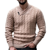 Lapel Classic Twisted Pullover Men