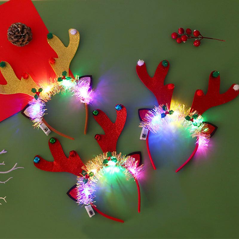 IPC Christmas Hair Band Glowing Headband Xmas Tree - WOMONA.COM