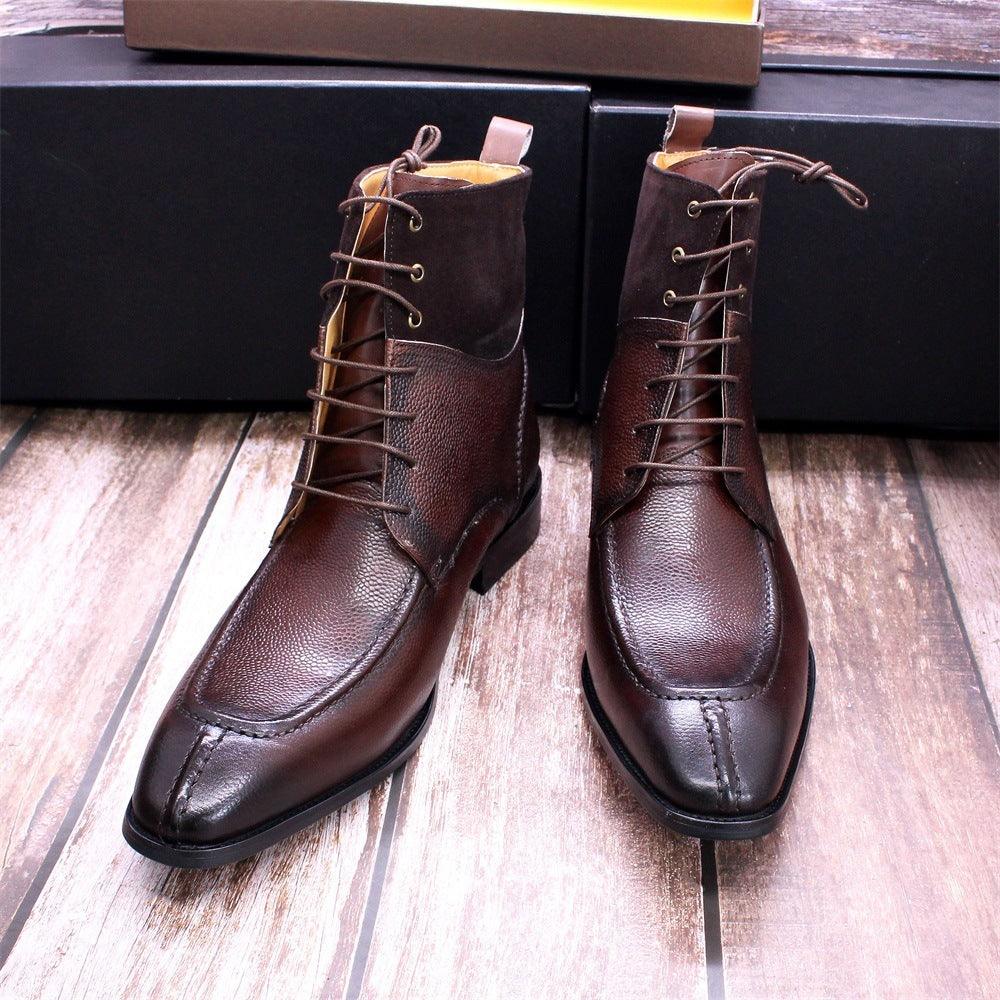 Handmade Leather Men's Boots - WOMONA.COM