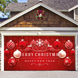 Christmas Background Hanging Cloth Garage Door Patch Holiday Party