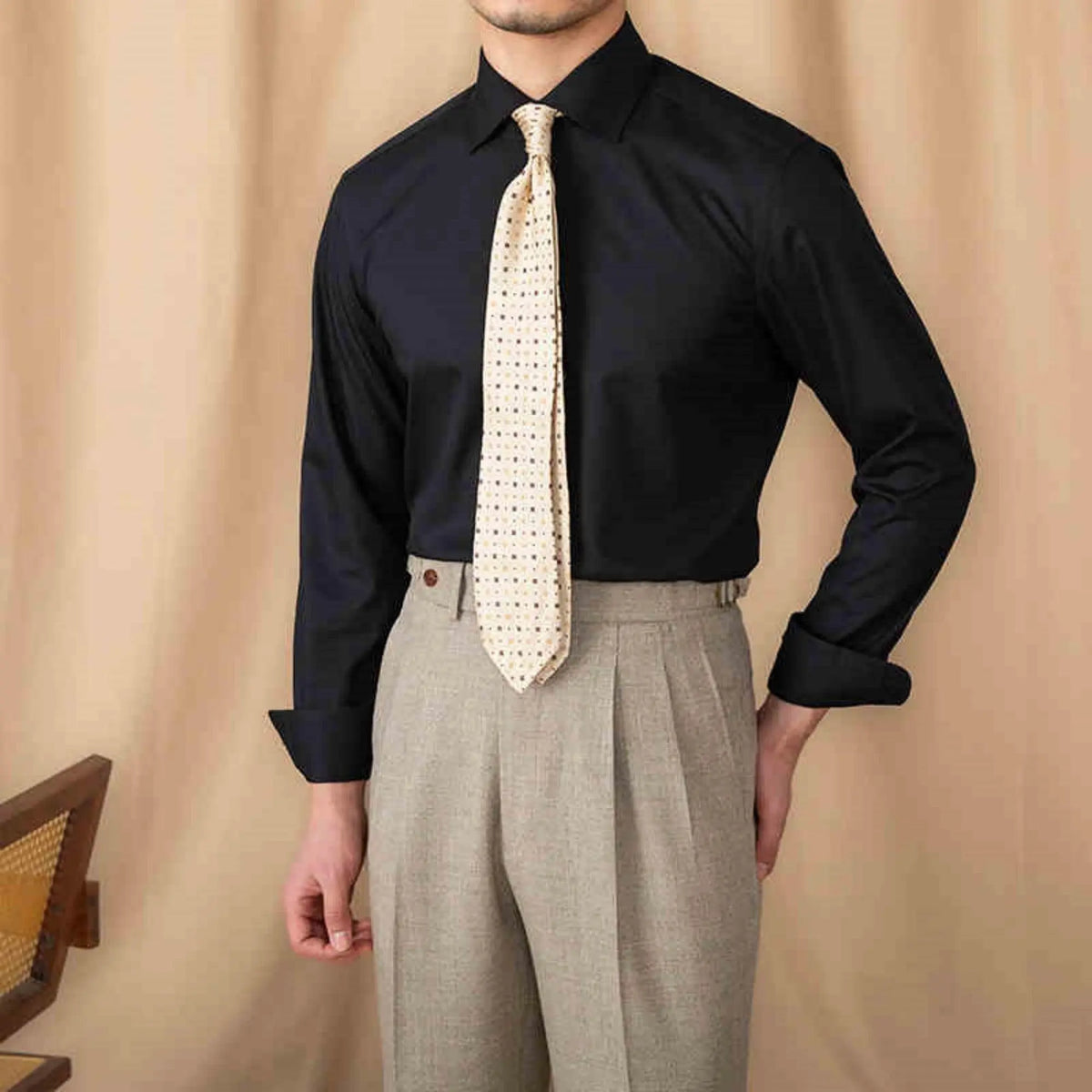 Business Formal Long Sleeved Shirt For Men - WOMONA.COM