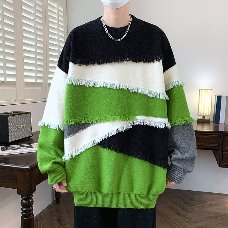 Long Sleeve Sweater Men's Knitwear Korean Style - WOMONA.COM