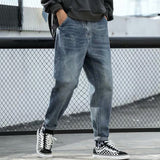 Retro Straight Loose Plus Size Tooling Jeans Men - WOMONA.COM