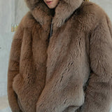 Men's Imitation Fox With Plush Fur Coat - WOMONA.COM