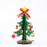 Wooden Christmas Tree Ornaments Scene Layout - WOMONA.COM