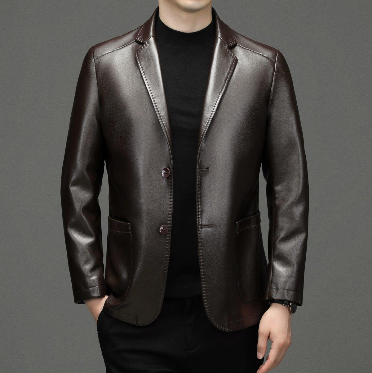 Autumn And Winter Leather Jacket - WOMONA.COM