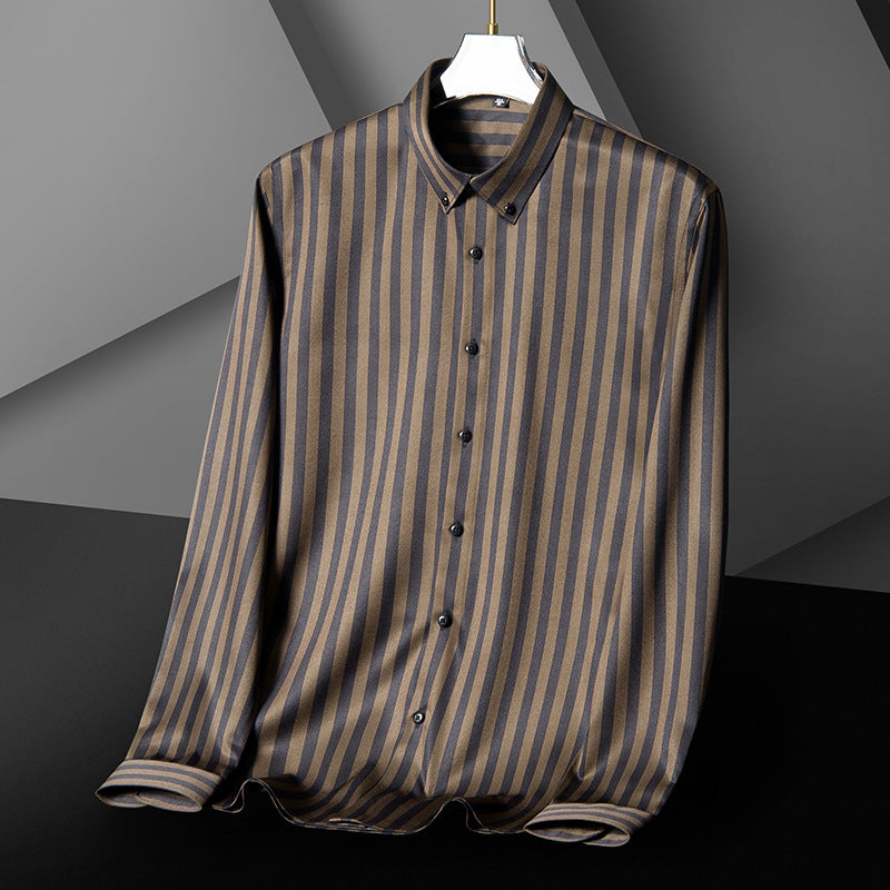 Casual Men's Shirts With Long Sleeves And No Ironing - WOMONA.COM