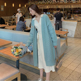 Women's Loose V-neck Knitted Cardigan - WOMONA.COM