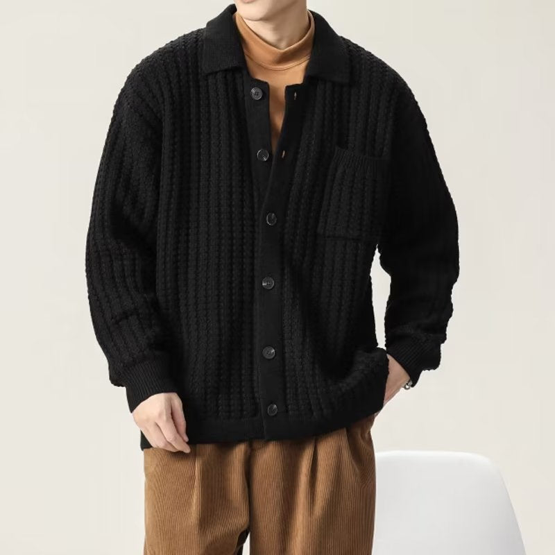 Loose Oversized Solid Color Knit Sweater - WOMONA.COM