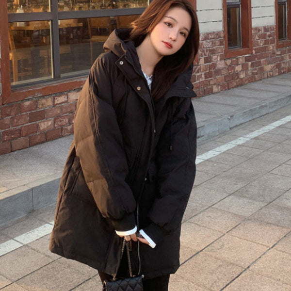 Type Loose Bread Suit Hooded Padded Jacket - WOMONA.COM