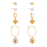 Pearl Butterfly Short Earrings - WOMONA.COM