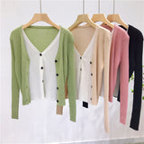 Fake Two-piece Knitted Cardigan Women's - WOMONA.COM