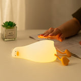 Lie Flat Duck Silicone Night Light Children's - WOMONA.COM