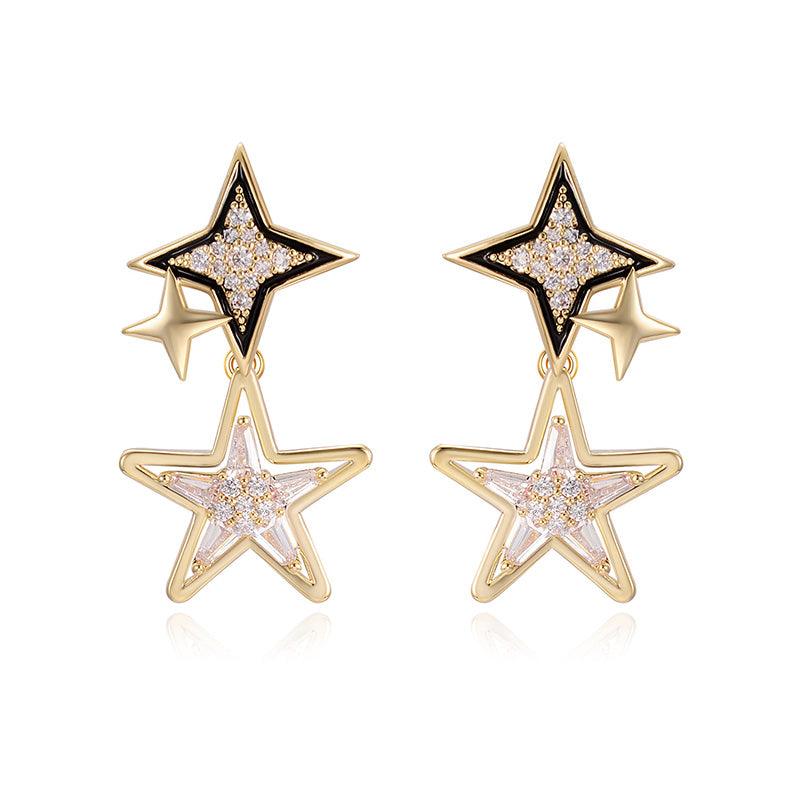 Vintage Irregular Gold-Tone Earrings
