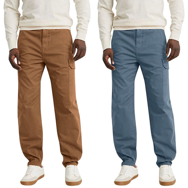 Casual Trousers With Pocket Straight Loose Cargo Pants For Men - WOMONA.COM